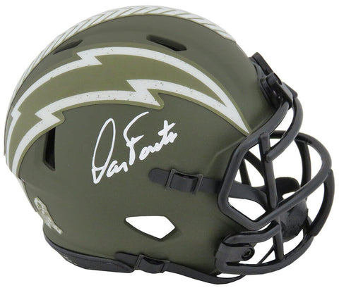 Dan Fouts Signed Chargers Salute to Service Riddell Speed Mini Helmet - (SS COA)