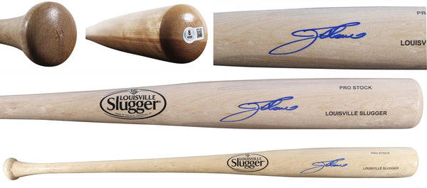 Indians Jim Thome Signed Blonde Louisville Slugger Baseball Bat BAS Witnessed