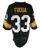 John Frenchy Fuqua Signed/Inscr Steelers Black Custom Football Jersey JSA 161107