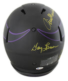 Vikings Purple People Eaters (4) Signed Eclipse F/S Speed Proline Helmet BAS
