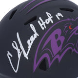 ED REED Autographed "HOF '19" Baltimore Ravens Eclipse Mini Helmet FANATICS