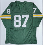 Packers WILLIE DAVIS Signed Custom Green Throwback Jersey AUTO w/ HOF + SB -JSA