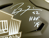 Ray Lewis Signed Ravens HOF F/S Salute Speed Flex Helmet w/HOF - Beckett W Holo