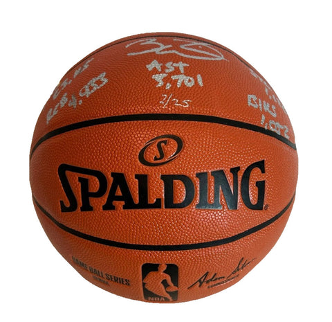 Dwyane Wade Miami Heat Autographed NBA Basketball - Stats Inscribed Fanatics COA