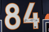 SHANNON SHARPE (Broncos blue SKYLINE) Signed Autograph Framed Jersey Beckett