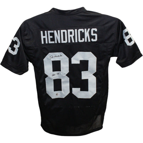Ted Hendricks Autographed/Signed Pro Style Black Jersey HOF Beckett 42613
