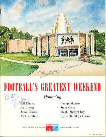 Bill Dudley & Bulldog Turner Signed 1966 Football's Greatest Magazine BAS 38058