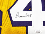 LOS ANGELES LAKERS JERRY WEST AUTOGRAPHED SIGNED YELLOW JERSEY JSA STOCK #228808