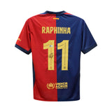 Raphinha Signed FC Barcelona Home Soccer Jersey #11 with Beckett COA