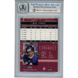 Ray Lewis Autographed 2001 Playoff Absolute #8 Trading Card Beckett 52961