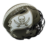 Tom Brady Signed Tampa Bay Buccaneers Speed Flex Auth Salute to Service NFL Helm