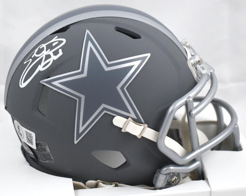 Emmitt Smith Autographed Dallas Cowboys Slate Speed Mini Helmet-Beckett W Holo