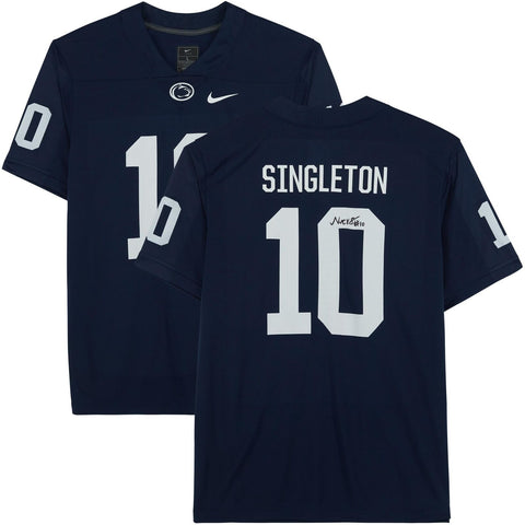 Nick Singleton Penn State Nittany Lions Signed Navy Nike Replica Jersey