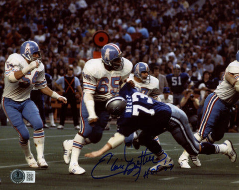 Elvin Bethea Autographed Houston Oilers 8x10 Photo HOF Beckett 45594
