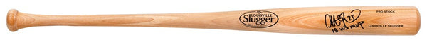 Steve Pearce Signed Louisville Slugger Pro Blonde Baseball Bat w/WS MVP (SS COA)