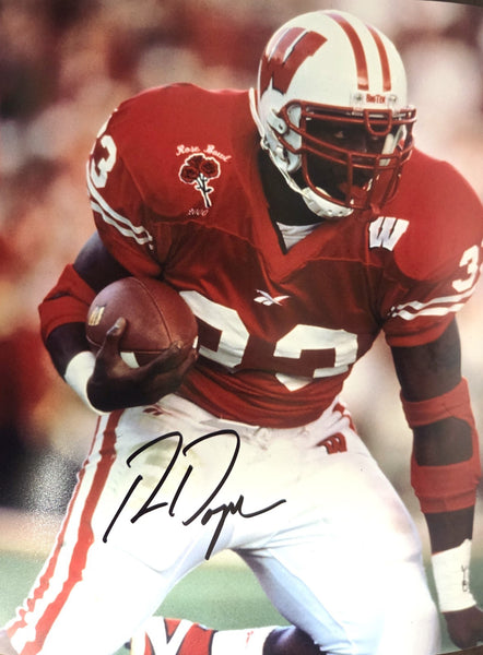 Badgers RON DAYNE Signed 8X10 Photo #7 AUTO - Rose Bowl MVP & 1999 Heisman