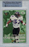 Ray Lewis Autographed 1997 Ultra #116 Trading Card Beckett Slab 43384