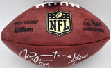 Steve Largent & Jim Zorn Autographed NFL Leather Game Football MCS Holo 64265