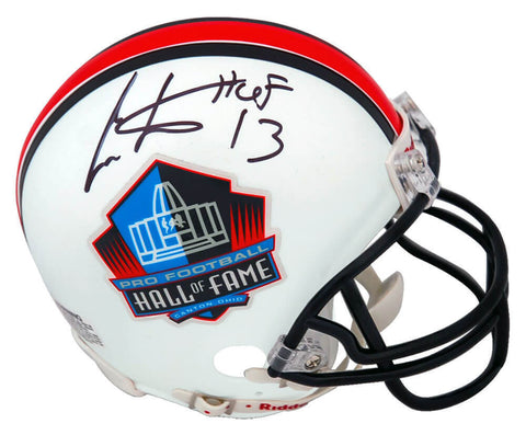 Cris Carter Signed Hall of Fame Logo Riddell Mini Helmet w/HOF'13 (SCHWARTZ COA)