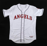 Gary DiSarcina Signed Angels Majestic Authentic Jersey w/35th Anniversary Patch