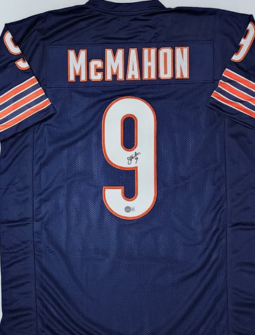 Bears SB Champ JIM MCMAHON Signed Custom Replica Navy Jersey - BAS