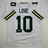Autographed/Signed Jordan Love Green Bay White Football Jersey Beckett BAS COA
