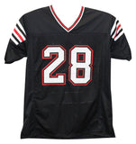 Marshall Faulk Autographed/Signed College Style Black XL Jersey BAS 40268