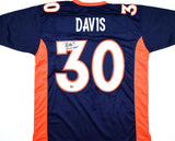 Terrell Davis Autographed Blue Pro Style Jersey w/ SB MVP- Beckett Hologram
