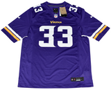 AARON JONES SIGNED MINNESOTA VIKINGS #33 PURPLE NIKE JERSEY BECKETT