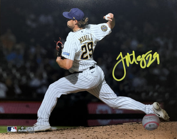 TREVOR MEGILL Signed 8x10 Photo #3 - Milwaukee Brewers MLB - AUTO
