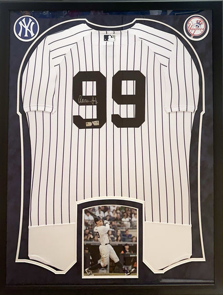 Aaron Judge Signed Suede Framed Authentic Yankees Jersey Auto Fanatics MLB COA