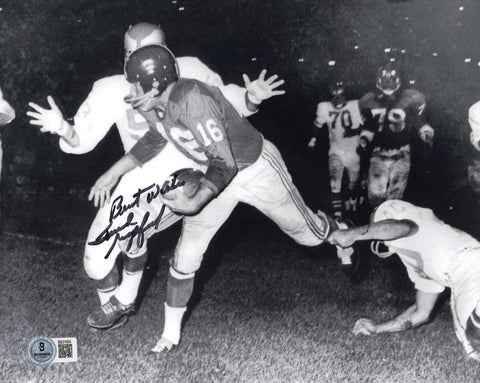 Frank Gifford Autographed 8x10 Photo Giants "Best Wishes" Beckett QR #BS31954
