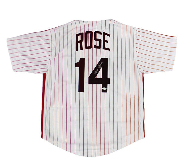 Pete Rose Signed Philadelphia Custom Pinstripe Jersey
