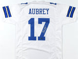 Brandon Aubrey Autographed White Pro Style Jersey - Prova *Silver