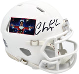 CHEVY CHASE AUTOGRAPHED CHRISTMAS VACATION WHITE MINI HELMET BECKETT QR 243614