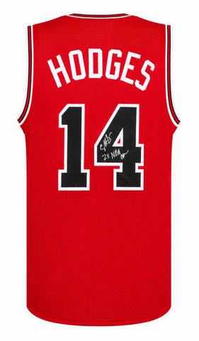 Craig Hodges Signed Red Custom Basketball Jersey w/2x NBA Champ - (SCHWARTZ COA)
