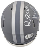 Cowboys Michael Irvin Authentic Signed Slate Speed Mini Helmet BAS Witnessed