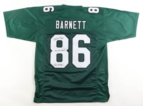 Fred Barnett Signed Eagles Jersey Inscribed "92 Pro Bowl" & "Go Birds!"(JSA COA)