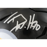 TJ Watt Autographed Pittsburgh Steelers Mid-Size Midi Helmet Beckett WIT 54022
