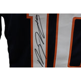 Bo Nix Autographed/Signed Pro Style sz XL Blue Jersey Beckett Witness 49626