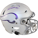 Jordan Addison Autographed Minnesota Vikings SpeedFlex Alt Helmet Beckett 50777