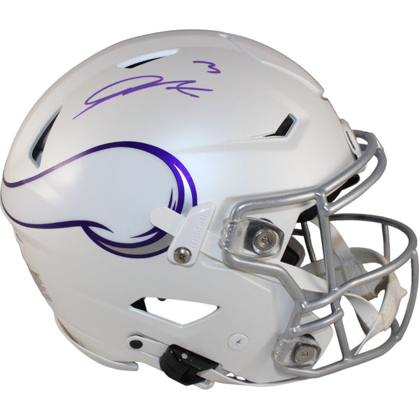 Jordan Addison Autographed Minnesota Vikings SpeedFlex Alt Helmet Beckett 50777