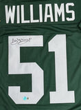 BRIAN WILLIAMS Signed Replica Green Jersey - Green Bay Packers - JSA