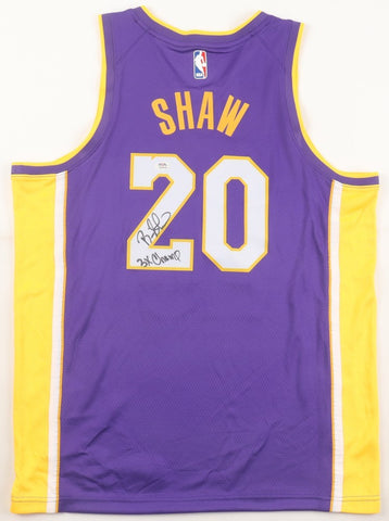 Brian Shaw Signed Los Angeles Lakers Inscribed "3xChamp" Jersey (PSA) Guard