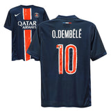 Ousmane Dembele Signed PSG UCL Soccer Jersey #10 with Beckett COA