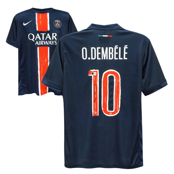 Ousmane Dembele Signed PSG UCL Soccer Jersey #10 with Beckett COA