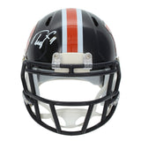 Troy Franklin Autographed Denver Broncos 2022 Color Rush Mini Helmet Beckett