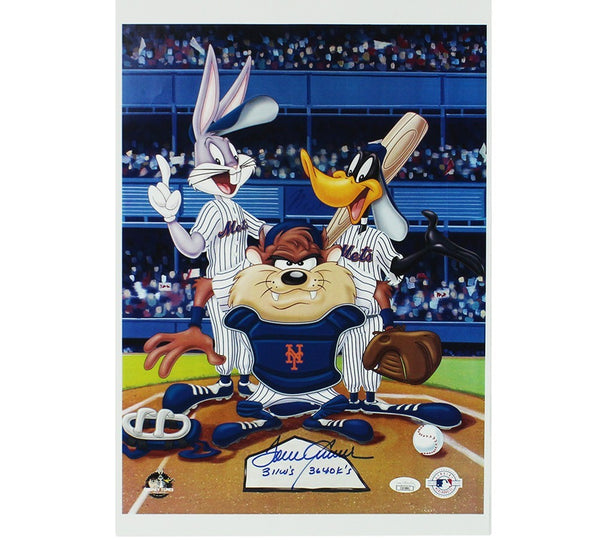 Tom Seaver Signed Cincinnati Reds Unframed 12x17 Looney Tunes MLB Photo-311 W's