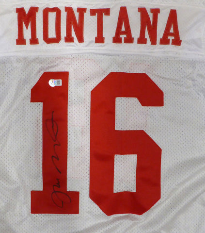 49ers Joe Montana Autographed Wilson Authentic Jersey Beckett BP55356