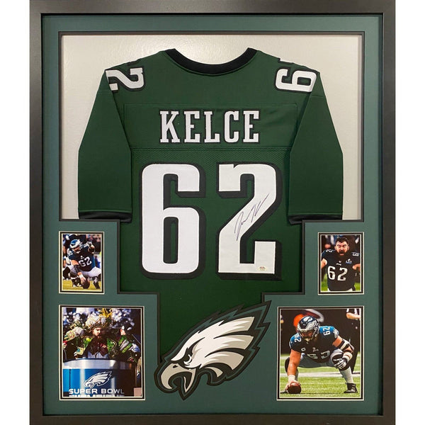 Jason Kelce Autographed Signed Framed Philadelphia Eagles Jersey PSA/DNA